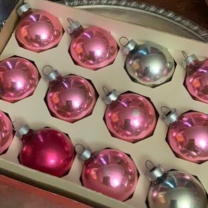 Vintage Christmas Ornaments lot of twelve in box
